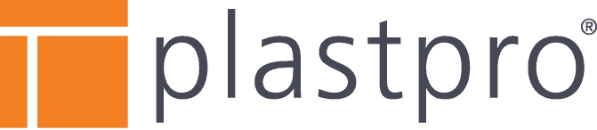 Plastpro logo featuring stylized text with a modern design, representing the brand identity on a simple white background.